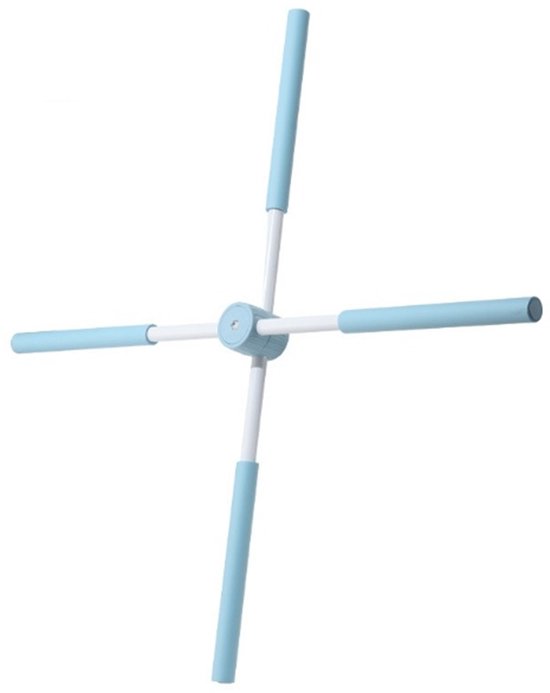 Yogastok - Houdingscorrectie - Kruisvormig - Schouders Openen - Rug Rekken - 77 Cm Blauw Oefenhulpmiddel
