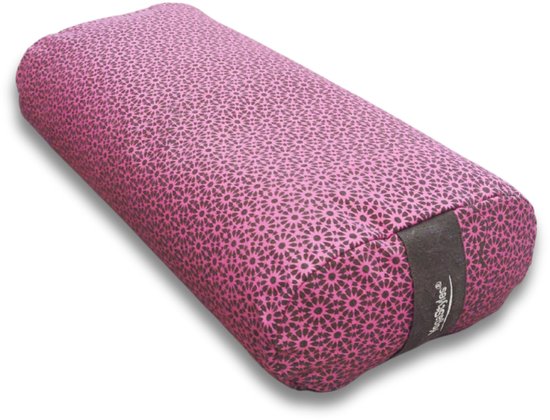 YogaStyles bolster ovaal - grijs & roze van YogaStyles
