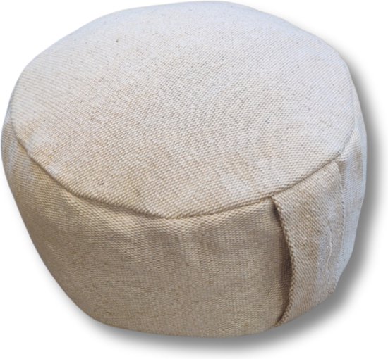 YogaStyles Design Meditatiekussen Zitkussen rond - creme - jute look van YogaStyles