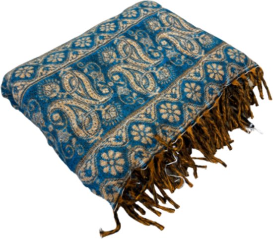 YogaStyles Meditatiedeken - 122 - Blauw & Oranje van YogaStyles