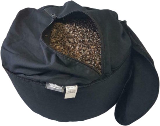 YogaStyles Meditatiekussen Comfort Zwart - Extra hoog van YogaStyles