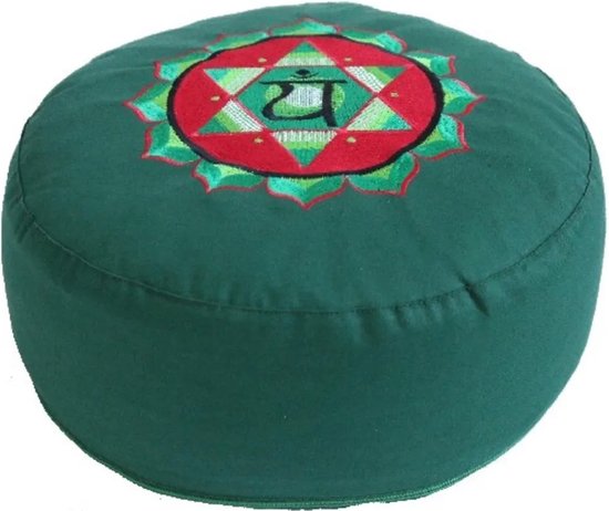YogaStyles Meditatiekussen Groen 4de Chakra van YogaStyles