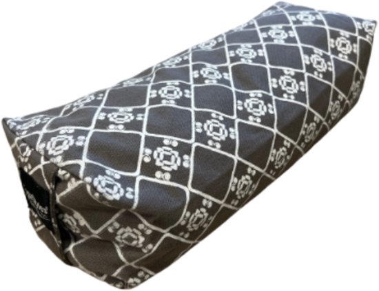 YogaStyles meditatiekussen - mini bolster design xs - grijs - bolletjes van YogaStyles