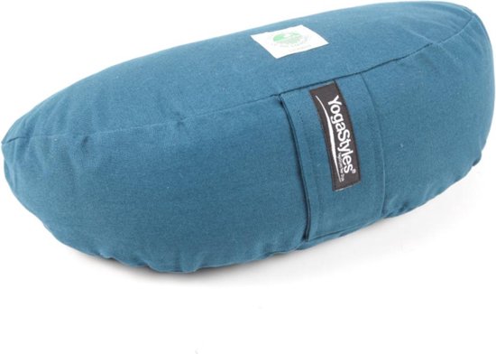 YogaStyles Meditatiekussen Organic Moon Petrol Blauw van YogaStyles