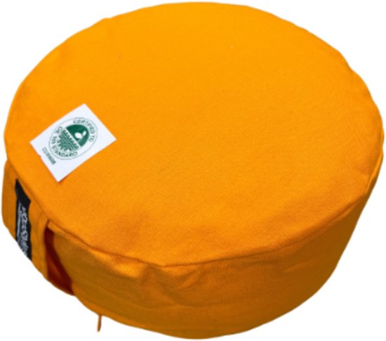 YogaStyles Meditatiekussen Organic Rondo Oranje / Goudgeel