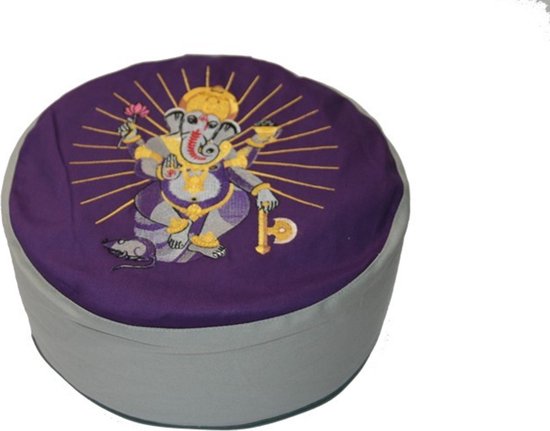 YogaStyles Meditatiekussen Symbolic Ganesha Paars van YogaStyles