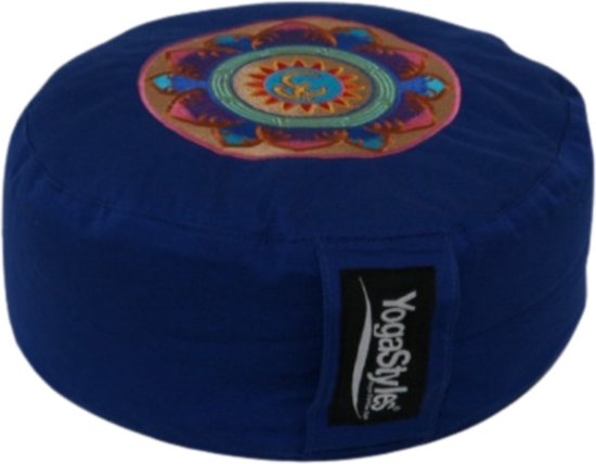 YogaStyles Meditatiekussen Symbolic Ohm blauw van YogaStyles