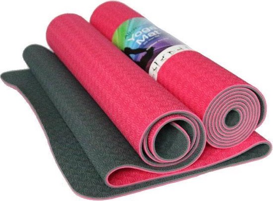 Yogastyles Yogamat TPE Standaard Roze/Grijs van YogaStyles