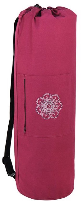 Yogatas extra groot voor wollen yogamatten - 90 cm - Bodhi Surya - aubergine