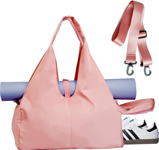 Yogatas Grote Sporttas Dames, Sporttas Reistas met Schoenenvak voor Yogamatten, Yogatas voor Yogamatten & Yogaaccessoires voor Dames, Zwemtas Sport Gym Yogatas van Merkloos