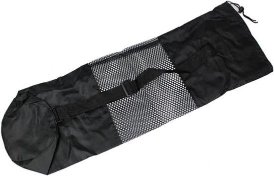 Yogatas - Sporttas Mat - Sportspullen Vervoeren - Ademend Mesh Design - 90 x 30 cm - Zwart