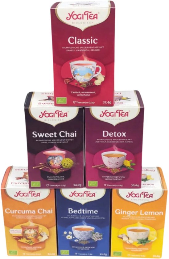 Yogi Tea Top 6 - 6 pakjes x17 theezakjes van Merkloos