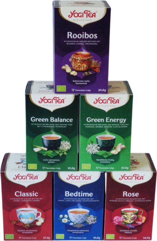 Yogi Tea Zonder Zoethout - 6 verschillende smaken zonder Zoethout - Bloeddruk onder controle van Merkloos