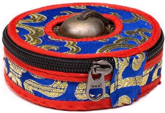 Yogi & Yogini naturals Hoesje voor Tingsha's blauw/rood Small (7.5 cm) van Yogi & Yogini