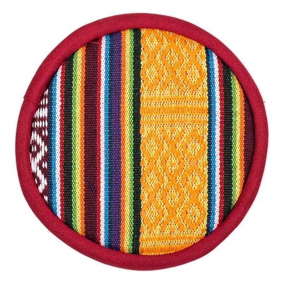 Yogi & Yogini naturals Klankschaalkussen plat Tribal design van Yogi & Yogini