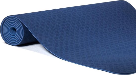 Yogi & Yogini Premium TPE Yogamat Blauw – 183 x 61 x 0.5 cm (950 gram) van Merkloos