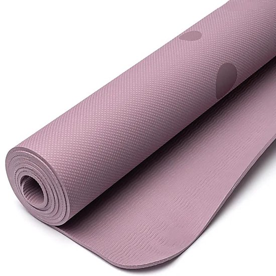 Yogi & Yogini Premium TPE yogamat Bloem des Levens lila – 61 cm x 183 cm x 0,5 cm
