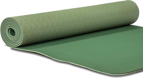 Yogi & Yogini Premium TPE Yogamat Groen – 183 x 61 x 0.5 cm (950 gram) van Merkloos