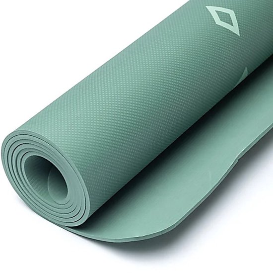 Yogi & Yogini Premium TPE yogamat levensboom groen – – 61 cm x183 cm x 0.5 cm van Merkloos