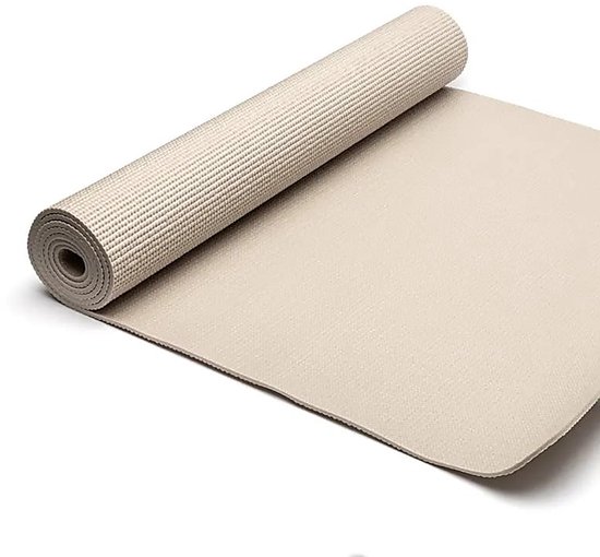 Yogi & Yogini PVC yogamat beige 61 cm x 183 cm x 0,5 cm van Merkloos