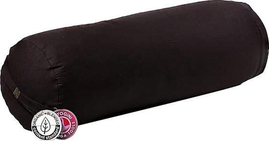 Yogi & Yogini - Yoga Bolster - Biologisch - Biokatoen - Zwart van Yogi & Yogini