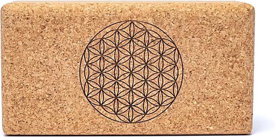 Yogi & Yogini - Yoga - prop - steunblok - kurk - bloem des levens - mandala van Yogi & Yogini