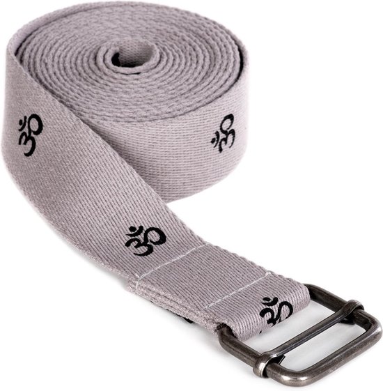 YOGISTAR Yoga riem yogibelt OM, MB - grijs - - - Oefenband van YOGISTAR