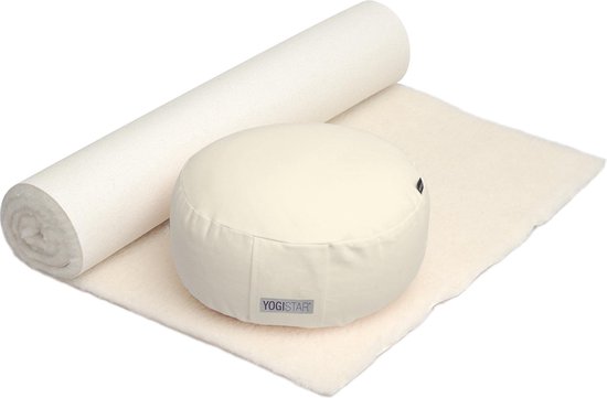 Yogistar Yoga-Set Comfort Edition - Meditation natur 75 x 200 cm nature van Merkloos