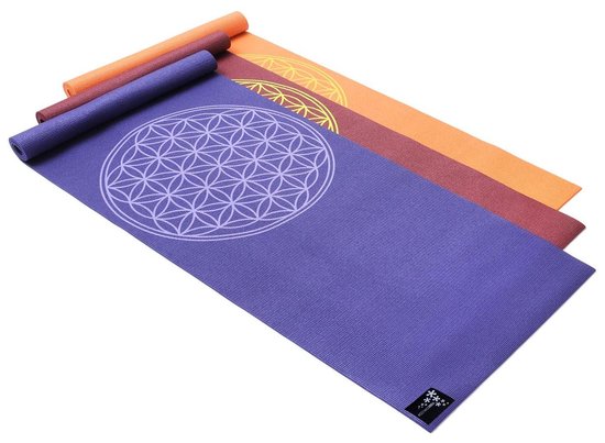 Yogistar Yogamat basic Flower of Life violet van YOGISTAR