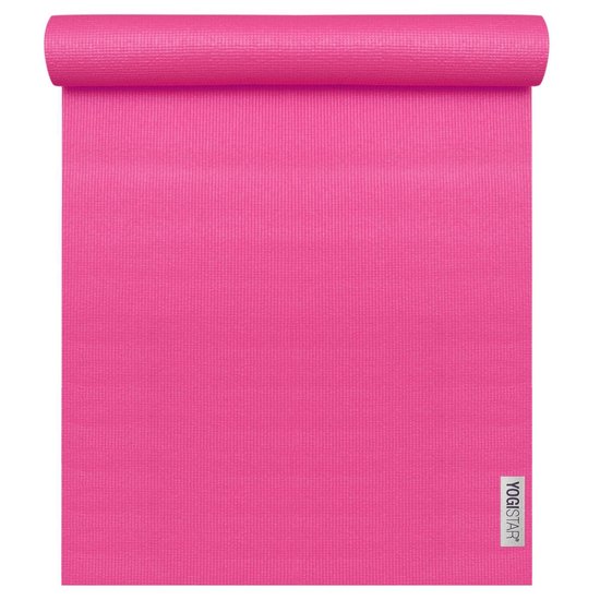 Yogistar Yogamat basic pink van Merkloos
