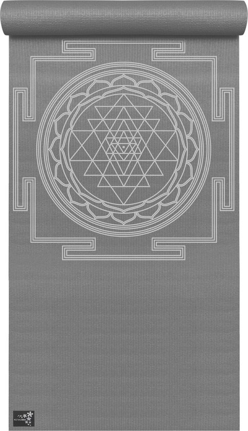 Yogistar Yogamat basic Sri Yantra graphite van YOGISTAR