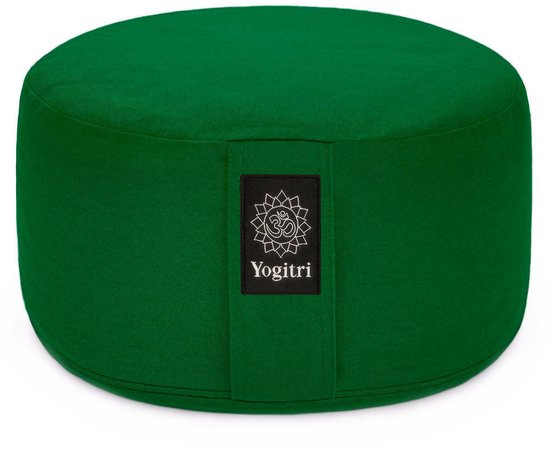Yogitri Meditatiekussen ECO Raja rond - Bosgroen van Yogitri