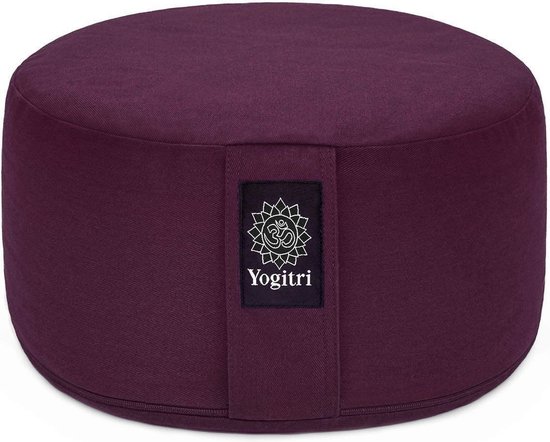 Yogitri Meditatiekussen ECO Raja rond - Purperviolet van Yogitri