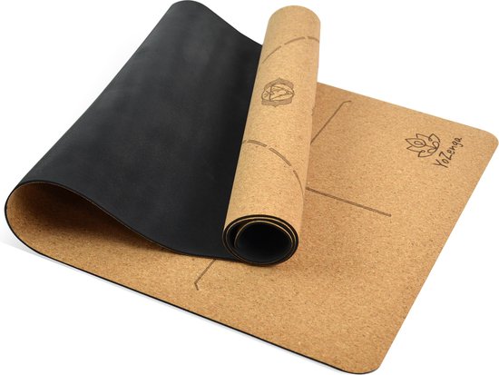 YoZenga Premium yoga mat natuurlijk kurk Chakra | inclusief gratis draagriem van YoZenga