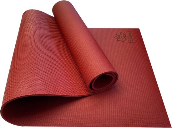 YoZenga PRO Mat - Earth Ruby – Wijnrood – 6mm dik – 3 kg – High Density PVC – Antislip – Slijtvast – Voor Studio & Thuis - New 2025 van YoZenga