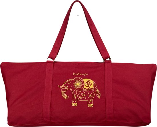 YoZenga Yogatas | Sporttas | Yoga tas groot | Olifant Ruby Red | Ook handig als strandtas ! van YoZenga