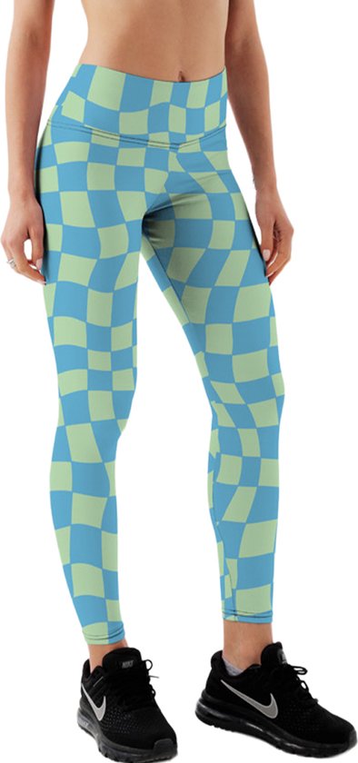 Yucka festival legging met blokjesprint - Leggings met print - Dames - Meisjes - Maat S-M van Yucka