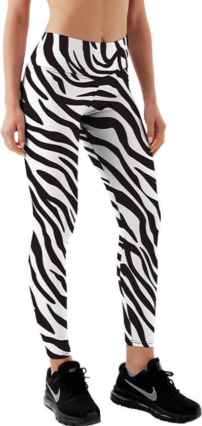 Yucka festival legging met zebra print - Leggings met print - Dames - Meisjes - Maat S-M van Yucka