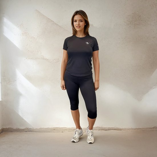 YV SPORT Sportlegging Toronto - Driekwart sportlegging - Handige zakken - Premium kwaliteit - Squat-proof - Stevige, hoge tailleband - Perfect fit - Sport legging dames - Maat XL
