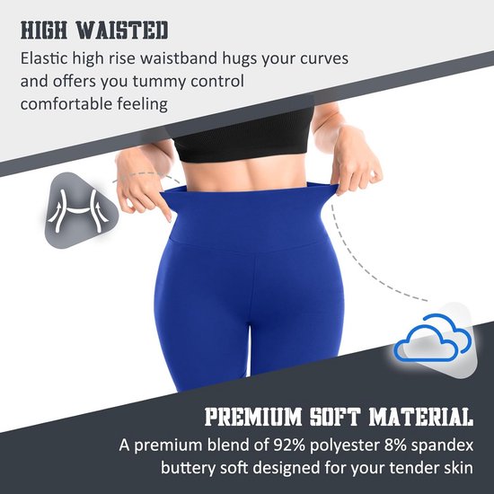 Zachte Fietsshorts Hoge Taille voor Dames - Yoga, Running en Gym