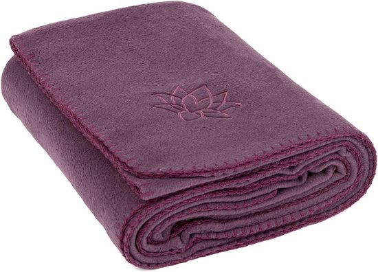 Zachte Warme Fleece Yoga en Meditatie Deken met Lotus Borduurwerk 150x200 cm