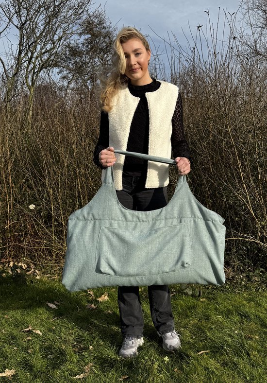 ZENSEOUS Duurzaam Yoga Sport Shopper Strand Cabine Reis Tas Licht Groen of Blauw van ZENSEOUS