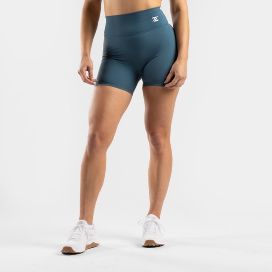 ZEUZ Korte Sport Legging Dames High Waist - Sportkleding & Sportlegging Squat Proof voor Fitness & Crossfit - Hardloopbroek, Yoga Broek - 70% Nylon & 30% Elastaan - Blauw - Maat L van ZEUZ