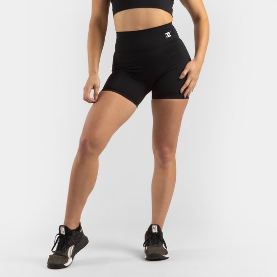 ZEUZ Korte Sport Legging Dames High Waist - Sportkleding & Sportlegging Squat Proof voor Fitness & Crossfit - Hardloopbroek, Yoga Broek - 70% Nylon & 30% Elastaan - Zwart - Maat S van Merkloos
