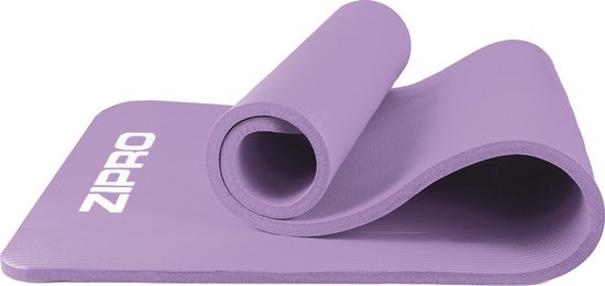 Zipro® Trainingsmat, 180 cm x 60 cm x 1.5 cm, Bestand tegen vervorming, Vochtbestendigheid, Synthetisch NBR-schuim, Transportgreep, Paars van Merkloos