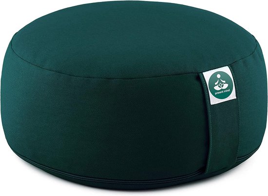 (Zithoogte 16 cm) Veelkleurig rond Zafu yogakussen voor Yin yoga gemaakt van katoenen vulling - 100% natuurlijk yogablok gemaakt in EU met wasbare hoes van Het merk is Homary.