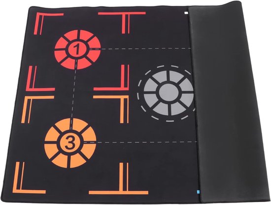 Zwarte Rubber Basketball Training Mat voor Kinderen, Ideaal voor Thuis, 150 Cm, Sport en Yoga Accessoire